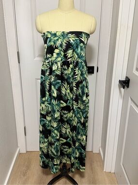 2X Tropical Maxi Strapless Dress - Excellent Condition